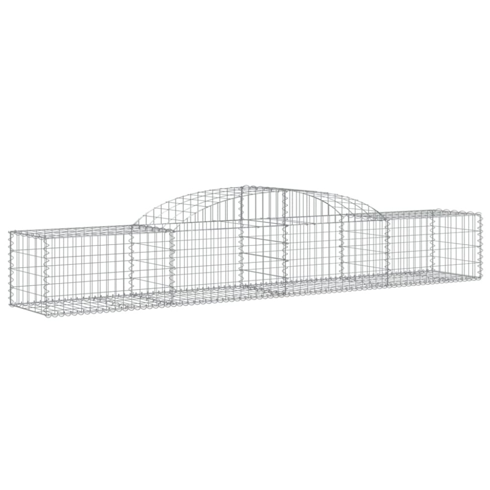 vidaXL Coș gabion arcuit, 300x50x40/60 cm, fier galvanizat