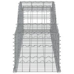 vidaXL Coș gabion arcuit, 300x50x40/60 cm, fier galvanizat