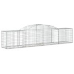 vidaXL Coș gabion arcuit, 300x50x60/80 cm, fier galvanizat