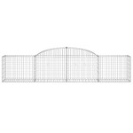 vidaXL Coș gabion arcuit, 300x50x60/80 cm, fier galvanizat