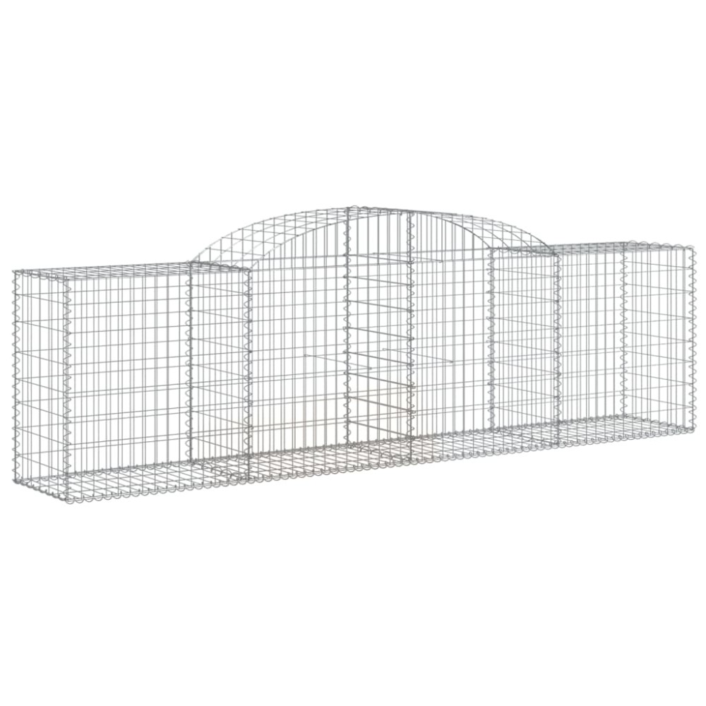 vidaXL Coș gabion arcuit, 300x50x80/100 cm, fier galvanizat