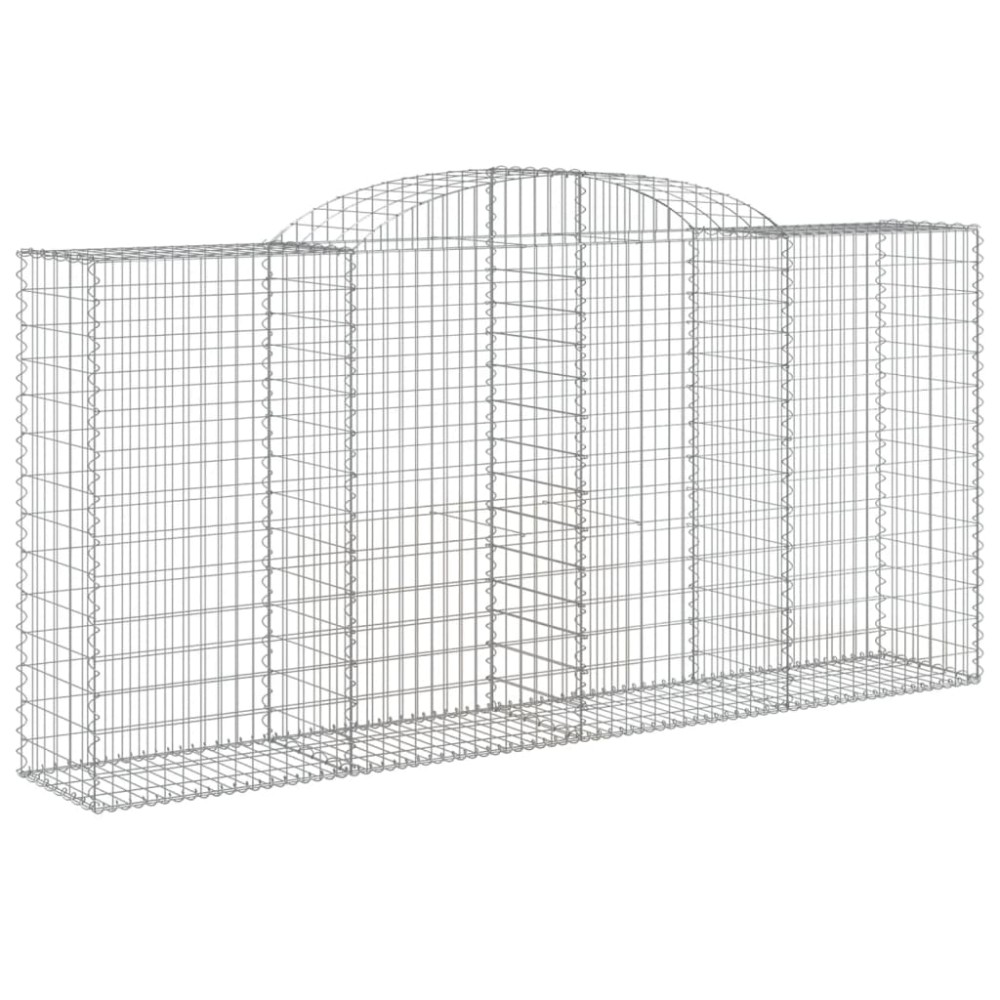 vidaXL Coș gabion arcuit, 300x50x140/160 cm, fier galvanizat