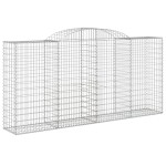 vidaXL Coș gabion arcuit, 300x50x140/160 cm, fier galvanizat