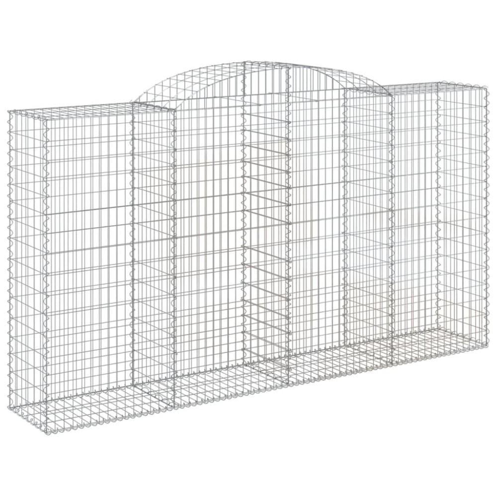 vidaXL Coș gabion arcuit, 300x50x160/180 cm, fier galvanizat