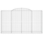 vidaXL Coș gabion arcuit, 300x50x160/180 cm, fier galvanizat