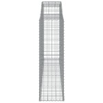 vidaXL Coș gabion arcuit, 300x50x160/180 cm, fier galvanizat