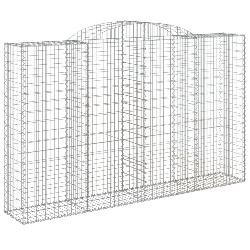 vidaXL Coș gabion arcuit, 300x50x180/200 cm, fier galvanizat