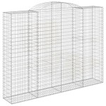 vidaXL Coș gabion arcuit, 300x50x220/240, fier galvanizat