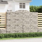 vidaXL Coș gabion arcuit, 300x50x220/240, fier galvanizat