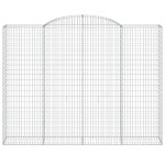 vidaXL Coș gabion arcuit, 300x50x220/240, fier galvanizat