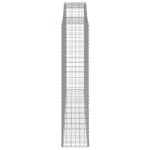 vidaXL Coș gabion arcuit, 300x50x220/240, fier galvanizat