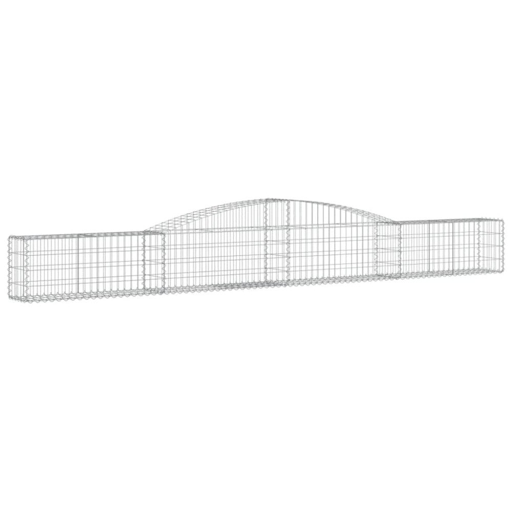 vidaXL Coș gabion arcuit 400x30x40/60 cm fier galvanizat