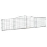 vidaXL Coș gabion arcuit 400x30x80/100 cm fier galvanizat