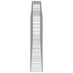 vidaXL Coș gabion arcuit, 400x30x140/160 cm, fier galvanizat
