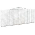 vidaXL Coș gabion arcuit, 400x30x160/180 cm, fier galvanizat