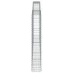 vidaXL Coș gabion arcuit, 400x30x180/200 cm, fier galvanizat