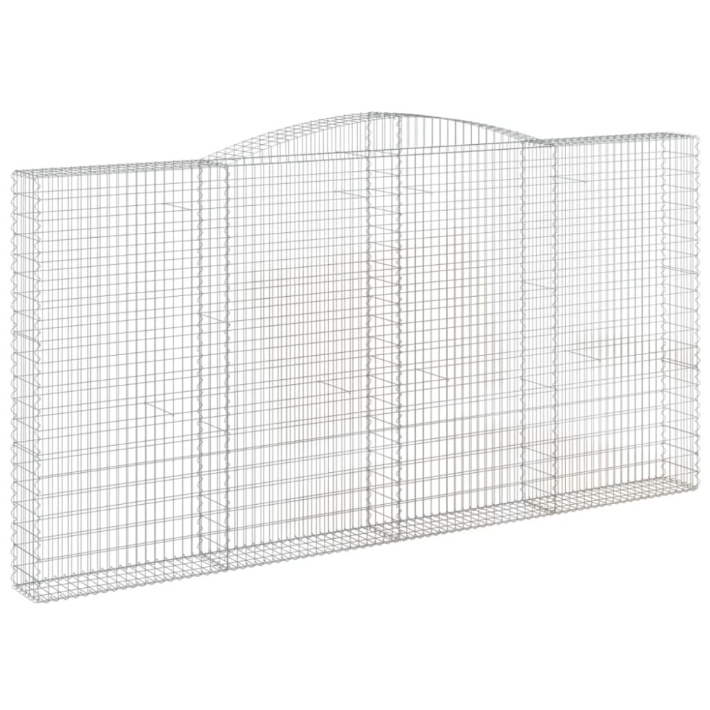 vidaXL Coș gabion arcuit 400x30x200/220 cm fier galvanizat