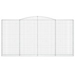 vidaXL Coș gabion arcuit 400x30x200/220 cm fier galvanizat
