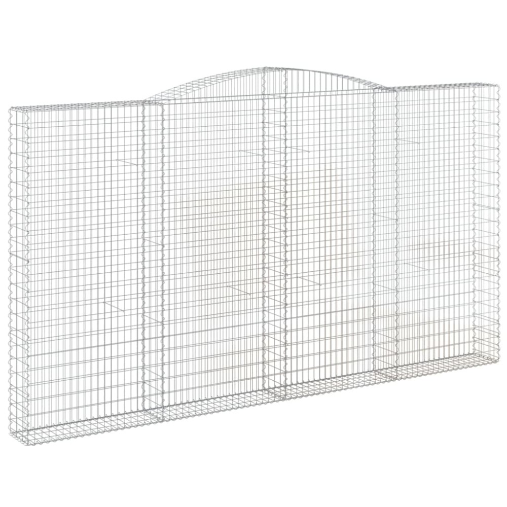 vidaXL Coș gabion arcuit 400x30x220/240 cm fier galvanizat