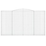 vidaXL Coș gabion arcuit 400x30x220/240 cm fier galvanizat