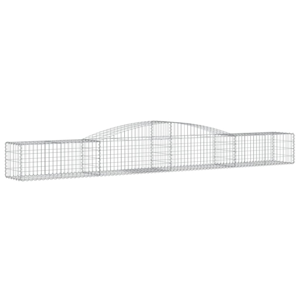 vidaXL Coș gabion arcuit 400x50x40/60 cm fier galvanizat