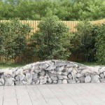 vidaXL Coș gabion arcuit 400x50x40/60 cm fier galvanizat