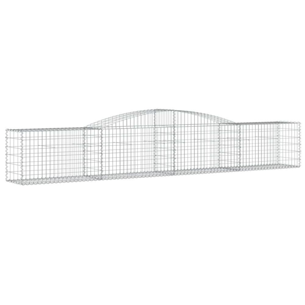 vidaXL Coș gabion arcuit 400x50x60/80 cm fier galvanizat