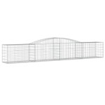 vidaXL Coș gabion arcuit 400x50x60/80 cm fier galvanizat