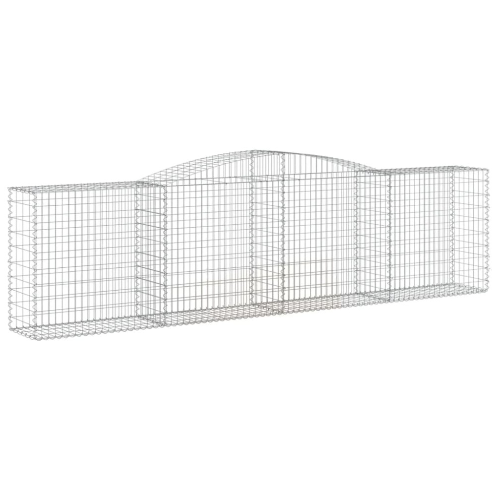 vidaXL Coș gabion arcuit 400x50x100/120 cm fier galvanizat