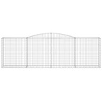vidaXL Coș gabion arcuit 400x50x120/140 cm fier galvanizat