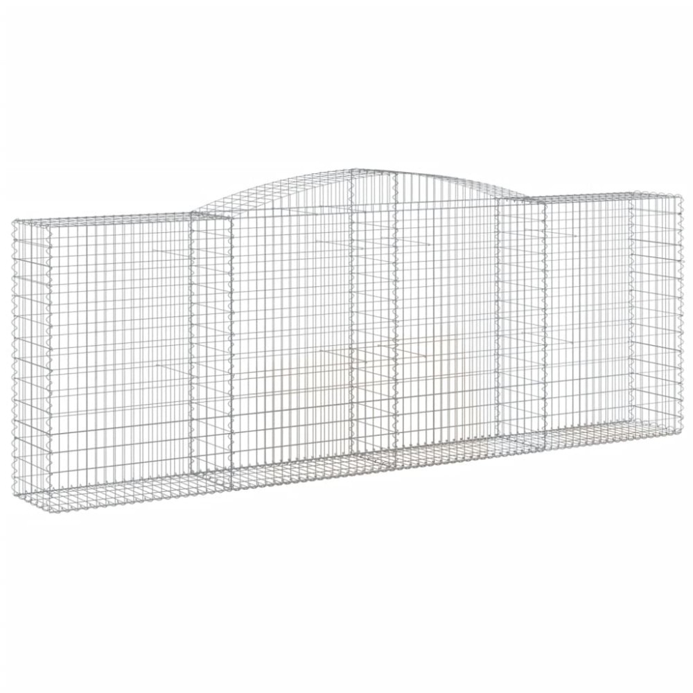 vidaXL Coș gabion arcuit, 400x50x140/160 cm, fier galvanizat