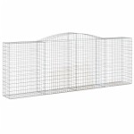 vidaXL Coș gabion arcuit, 400x50x140/160 cm, fier galvanizat vidaXL Coș gabion arcuit, 400x50x140/160 cm, fier galvanizat