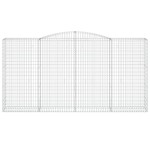 vidaXL Coș gabion arcuit 400x50x200/220 cm fier galvanizat