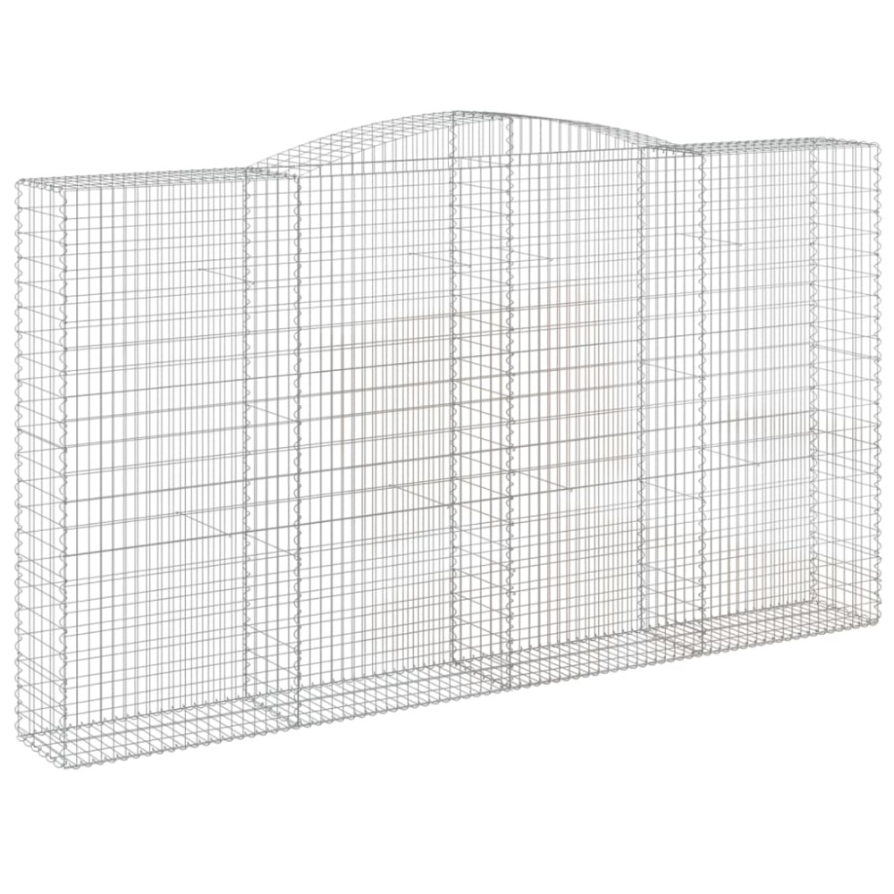 vidaXL Coș gabion arcuit 400x50x220/240 cm fier galvanizat