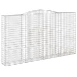vidaXL Coș gabion arcuit 400x50x220/240 cm fier galvanizat vidaXL Coș gabion arcuit 400x50x220/240 cm fier galvanizat