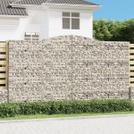 vidaXL Coș gabion arcuit 400x50x220/240 cm fier galvanizat vidaXL Coș gabion arcuit 400x50x220/240 cm fier galvanizat