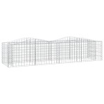vidaXL Strat înălțat cu gabion arcuit, 200x50x50 cm, fier galvanizat