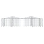 vidaXL Strat înălțat cu gabion arcuit, 200x50x50 cm, fier galvanizat