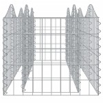 vidaXL Strat înălțat cu gabion arcuit, 200x50x50 cm, fier galvanizat