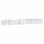 vidaXL Strat înălțat cu gabion arcuit, 400x50x50 cm, fier galvanizat
