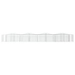 vidaXL Strat înălțat cu gabion arcuit, 400x50x50 cm, fier galvanizat