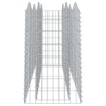 vidaXL Strat înălțat cu gabion arcuit, 200x50x100 cm, fier galvanizat