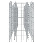 vidaXL Strat înălțat cu gabion arcuit, 400x50x100 cm, fier galvanizat