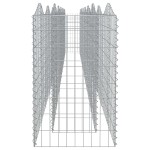 vidaXL Strat înălțat cu gabion arcuit, 600x50x100 cm, fier galvanizat