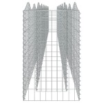 vidaXL Strat înălțat cu gabion arcuit, 800x50x100 cm, fier galvanizat