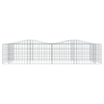 vidaXL Strat înălțat cu gabion arcuit, 200x100x50 cm, fier galvanizat