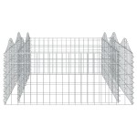 vidaXL Strat înălțat cu gabion arcuit, 200x100x50 cm, fier galvanizat