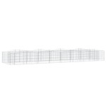 vidaXL Strat înălțat cu gabion arcuit, 400x100x50 cm, fier galvanizat