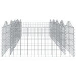 vidaXL Strat înălțat cu gabion arcuit, 400x100x50 cm, fier galvanizat