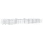 vidaXL Strat înălțat cu gabion arcuit, 600x100x50 cm, fier galvanizat
